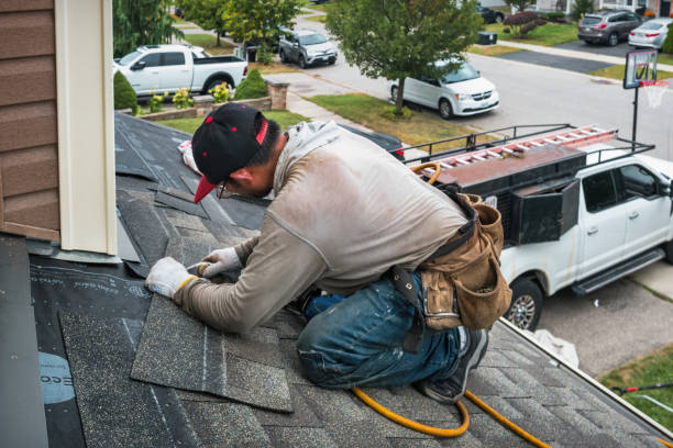 Professional Roofing technician working in West Granby, CT